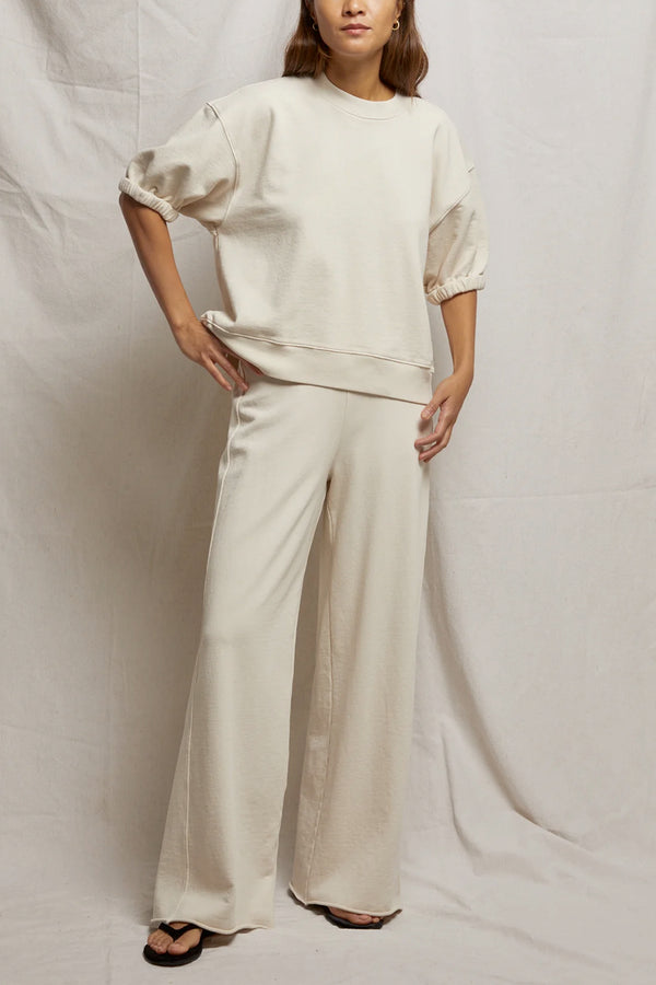 Amber French Terry Wide Leg Trouser