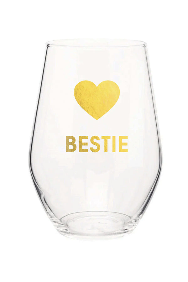 Gold Foil Stemless Wine Glass