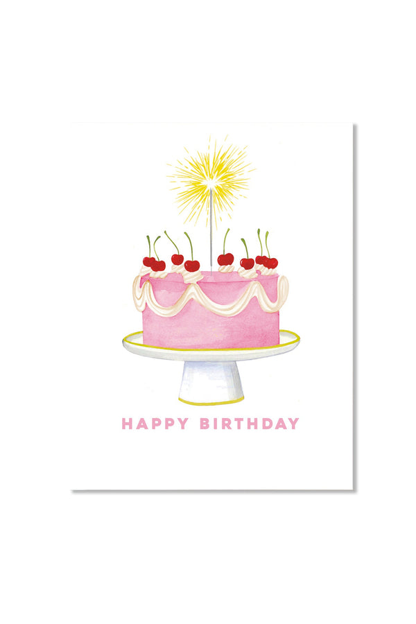 Sparkler Cake Birthday Greeting Card