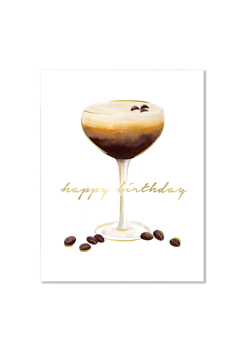 Espresso Martini Birthday Greeting Card