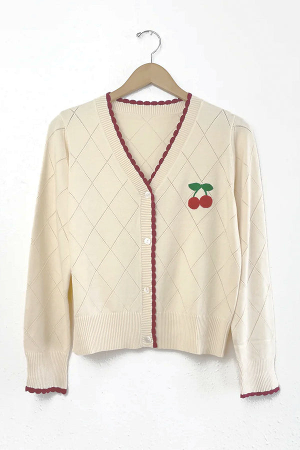 Cherry Knit Cardigan