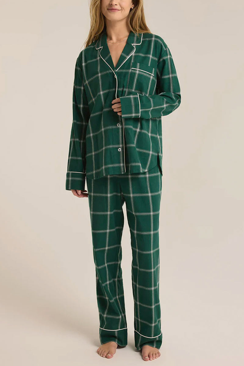 Dreamer Plaid Flannel Set