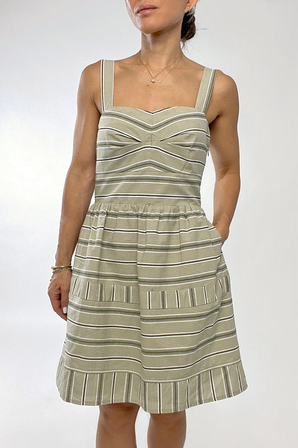 Elia Stripe Cotton Mini Dress