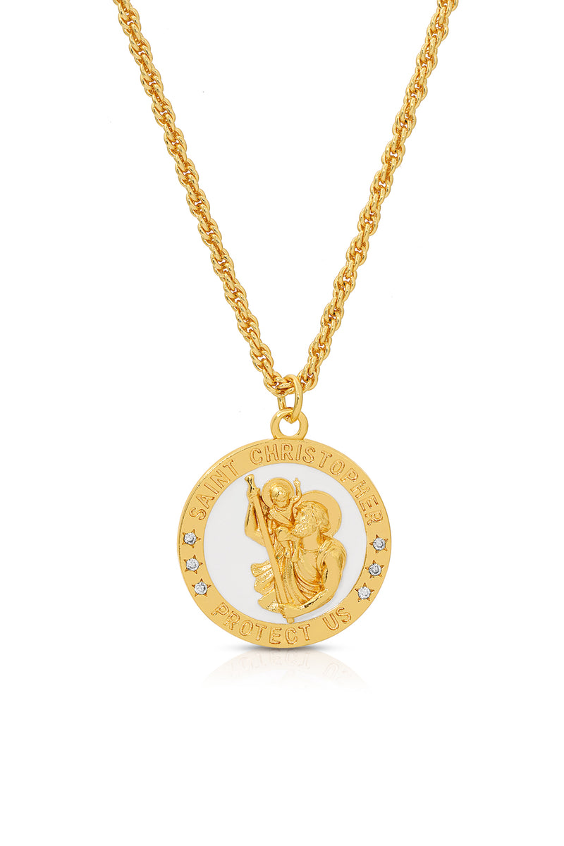 Enamel Saint Christopher Necklace