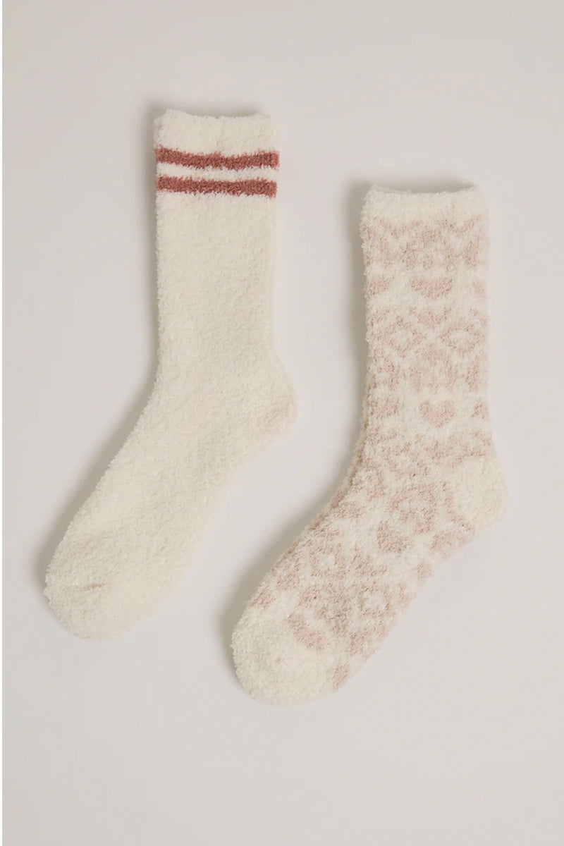 Fairisle Heart Socks - 2-Pack