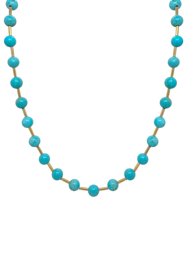 Gadot Beaded Necklace - Turquoise