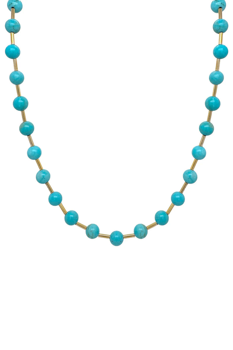 Gadot Beaded Necklace - Turquoise