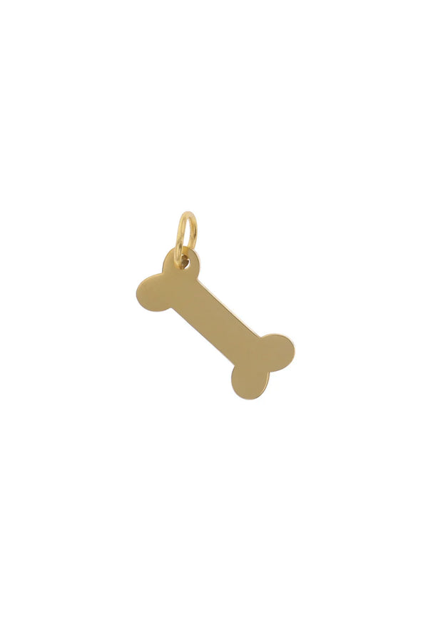 Gold Cutout Dog Bone Charm