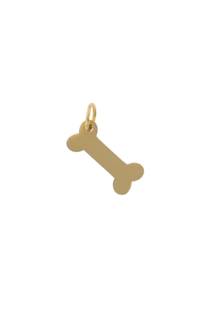 Gold Cutout Dog Bone Charm