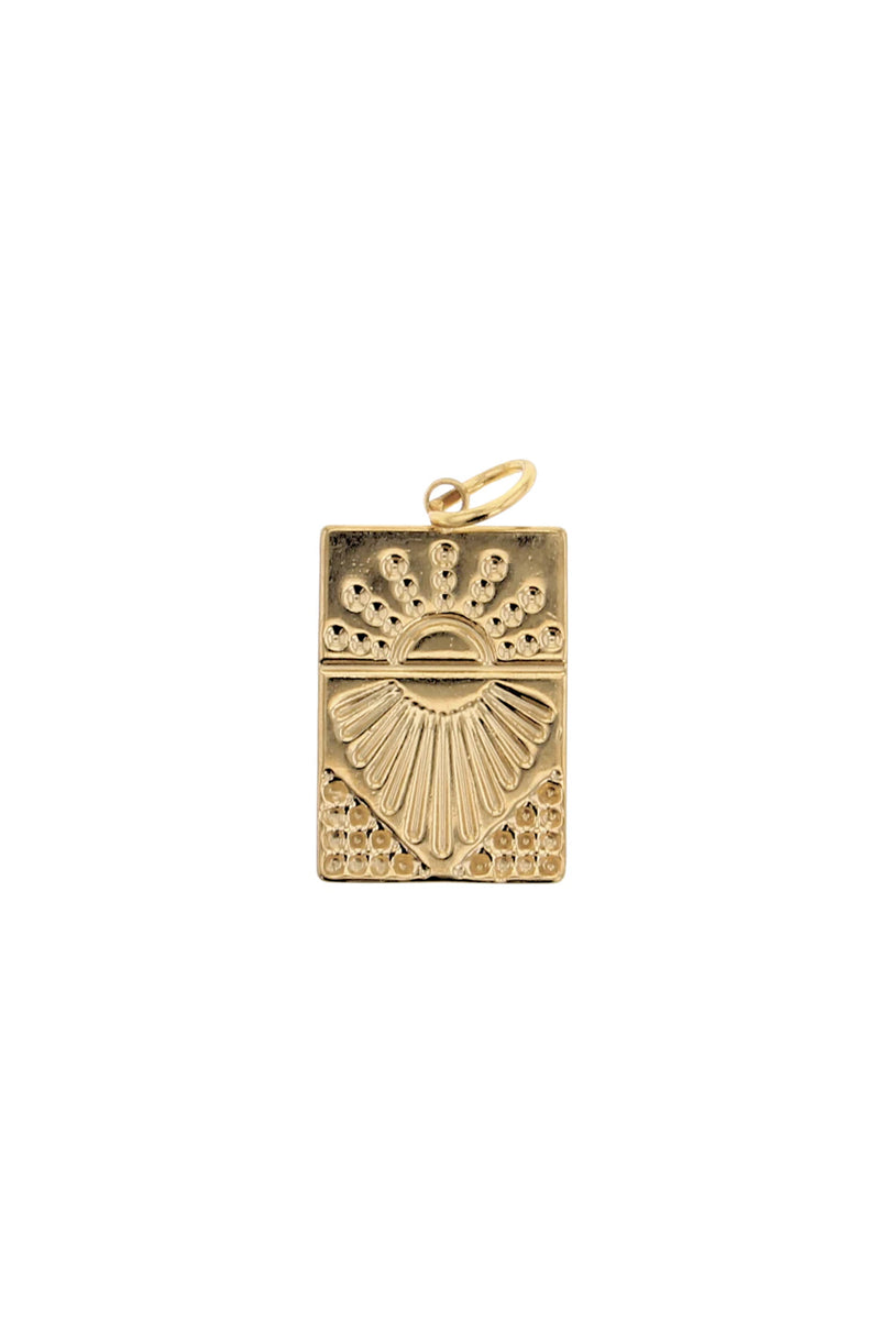 Gold Stamped Sunray Charm