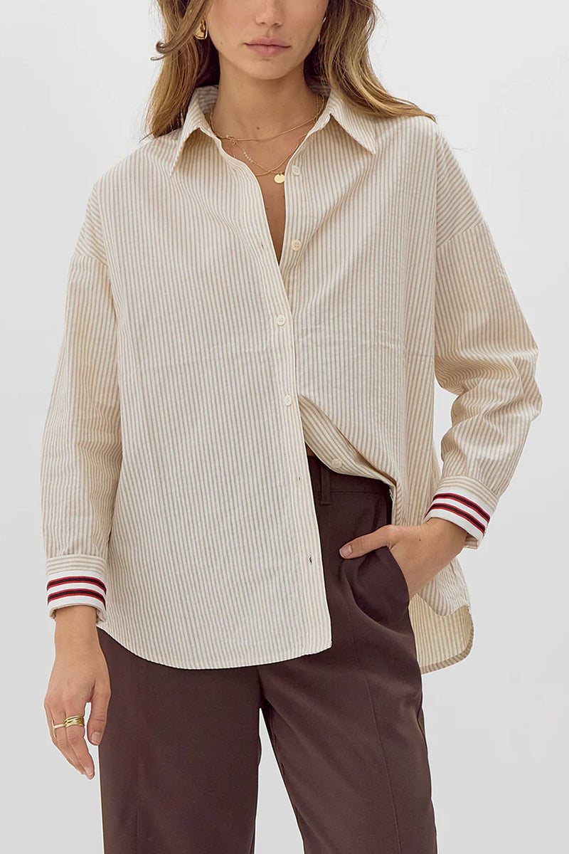 Greta Striped Button Down Shirt