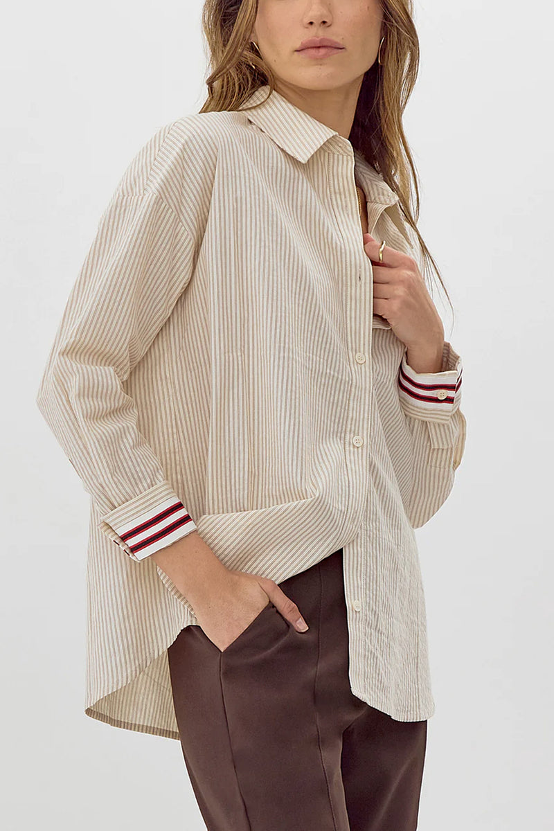 Greta Striped Button Down Shirt