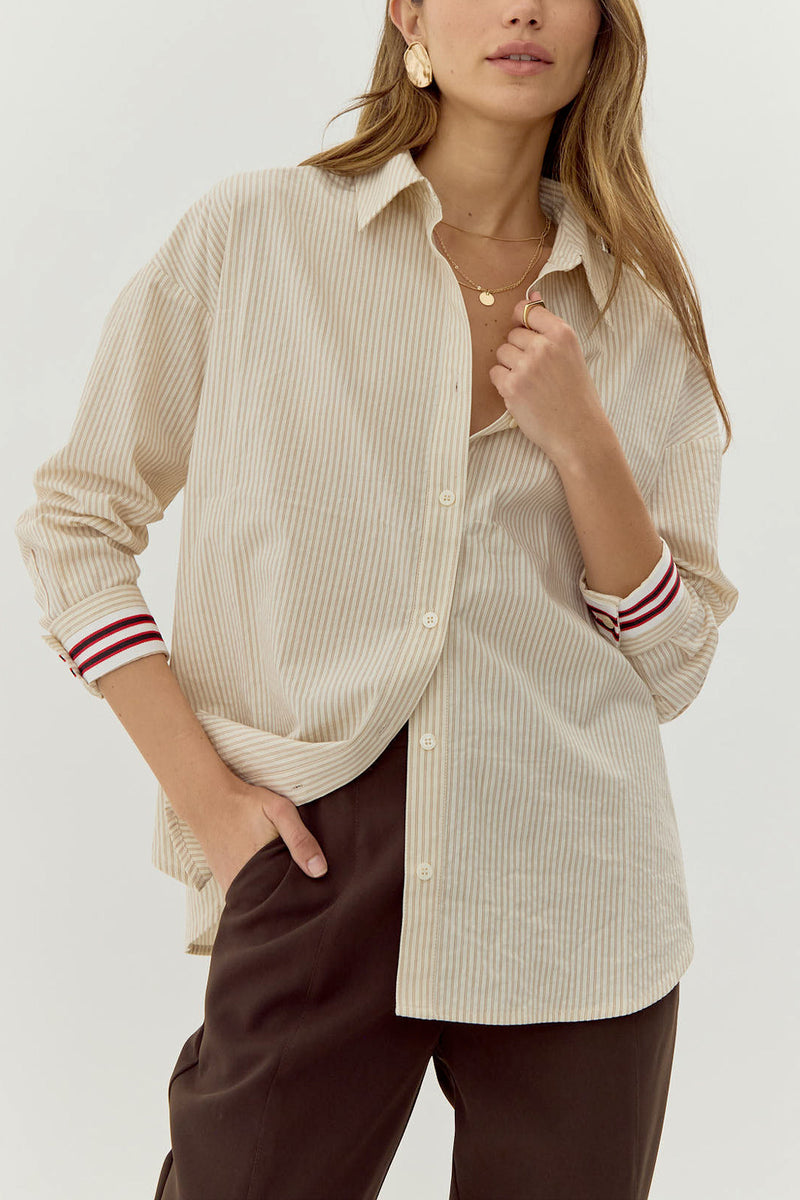 Greta Striped Button Down Shirt