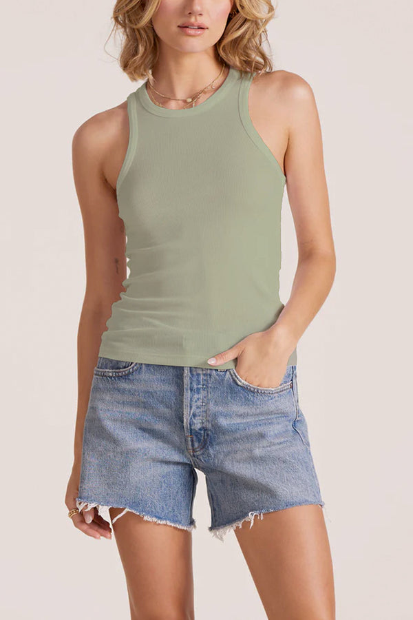 High Neck Racer Tank