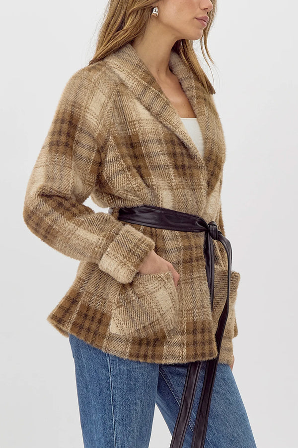 Hudson Shawl Collar Cozy Knit Jacket