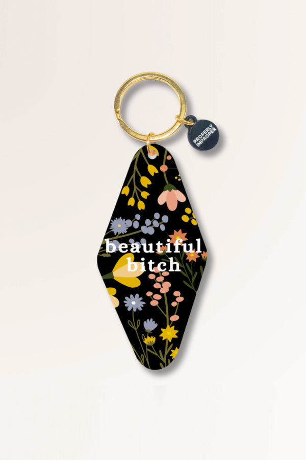 Beautiful Bitch Printed Keychain