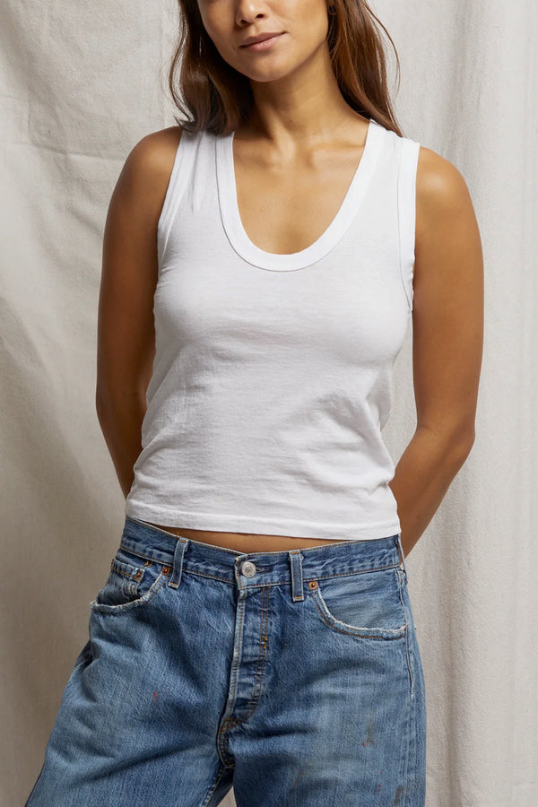 Khara Cotton U-Neck Tank