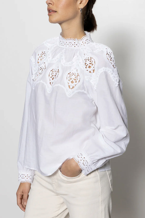 Lace Popover Blouse