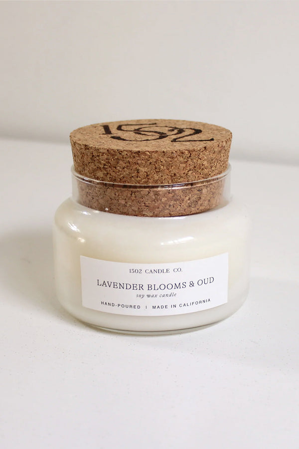 Lavender Blooms & Oud Apothecary Jar Candle