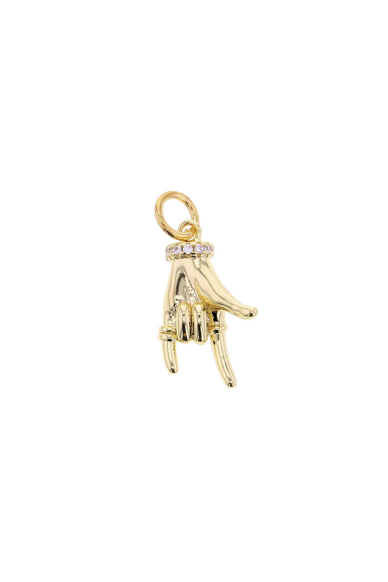 Gold "I Love You" Hand Charm