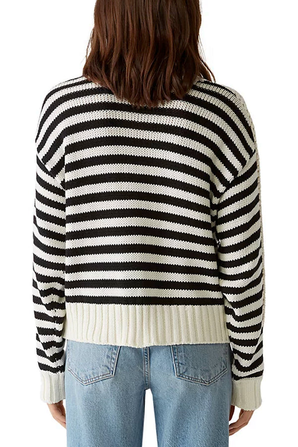 Merle Striped Crew Neck Sweater