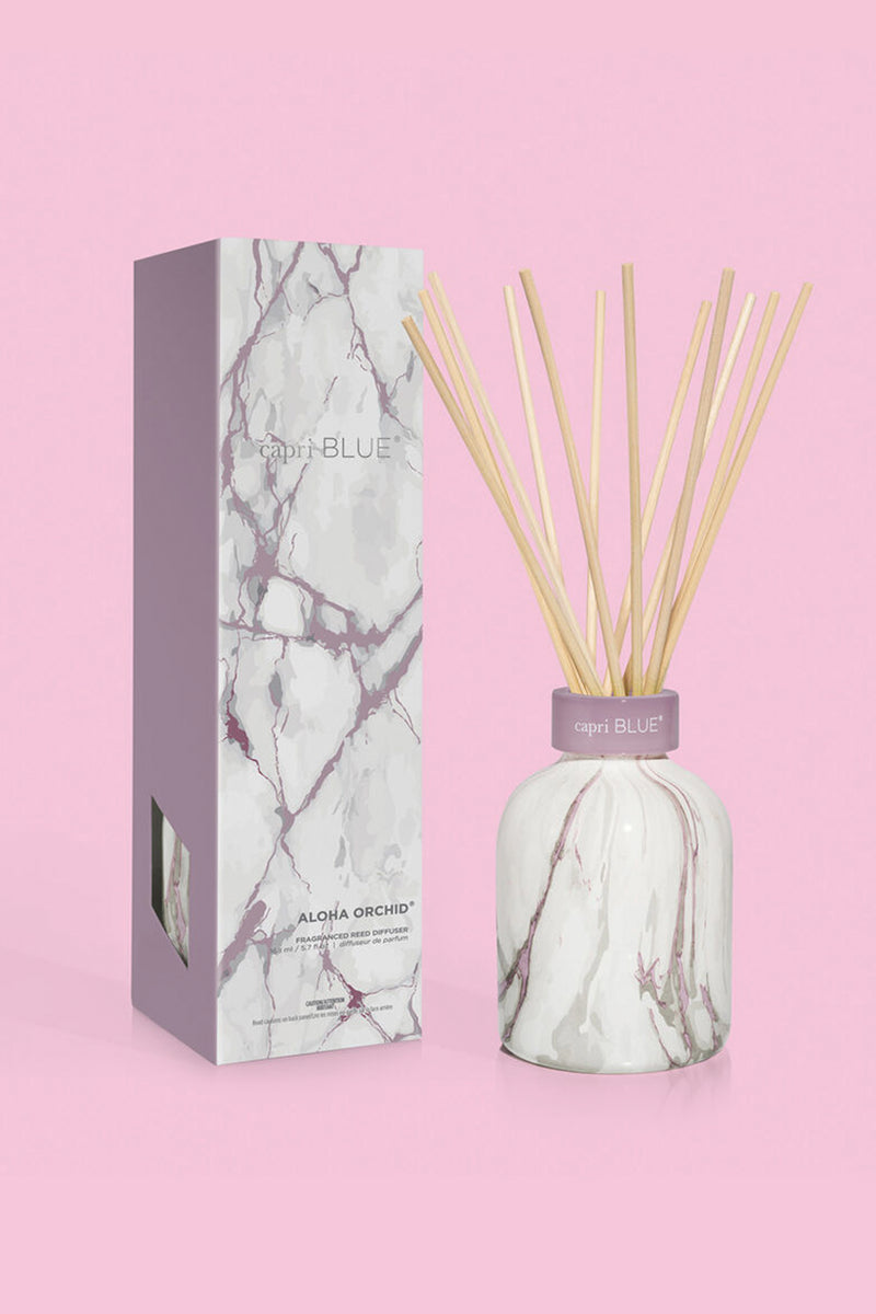 Aloha Orchid Modern Marble Petite Reed Diffuser