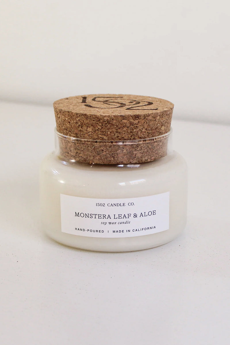 Monstera Leaf & Aloe Apothecary Jar Candle