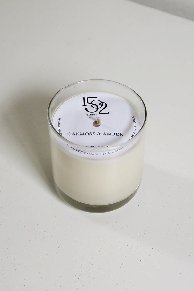 Oakmoss & Amber Tumbler Soy Wax Candle