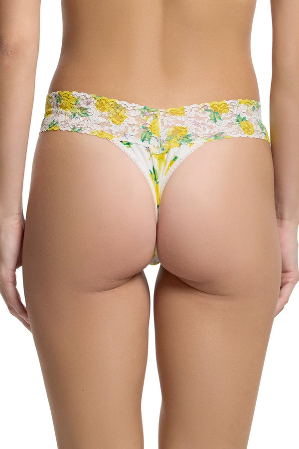 Supima Cotton Printed Original Rise Thong - Make Lemonade