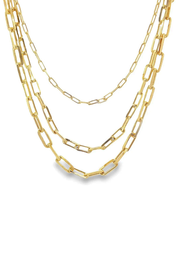 Monaco Paperclip Trio Necklace