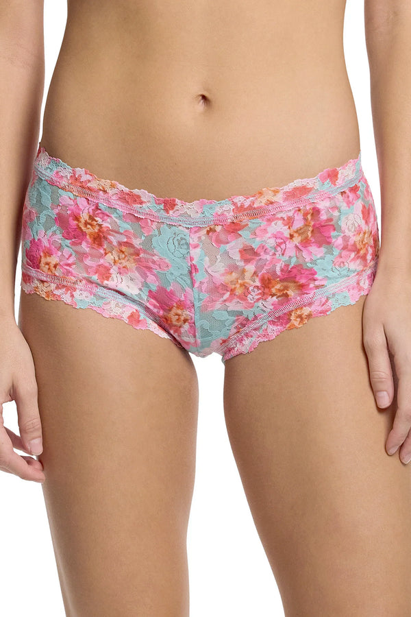 Printed Signature Lace Boyshort - First Bloom