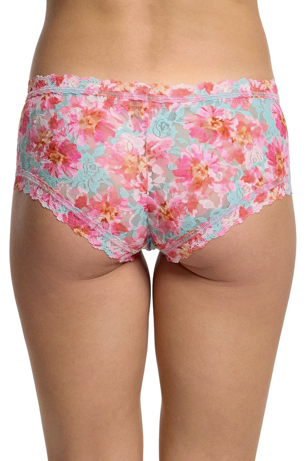 Printed Signature Lace Boyshort - First Bloom