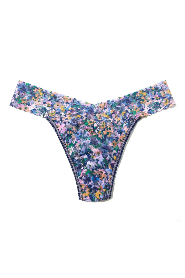 Printed Signature Lace Original Rise Thong - Staycation