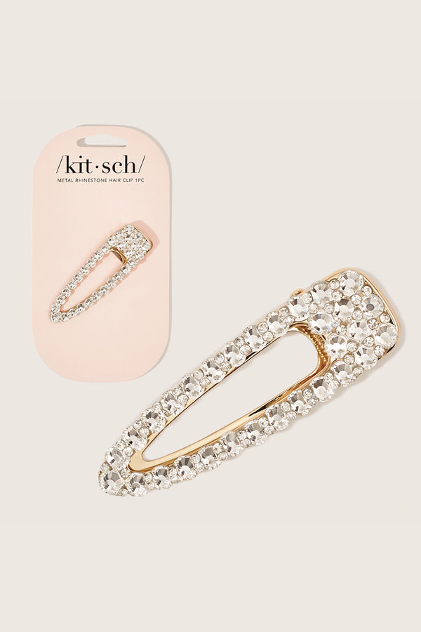 Metal Rhinestone Large Open Shape Hair Clip