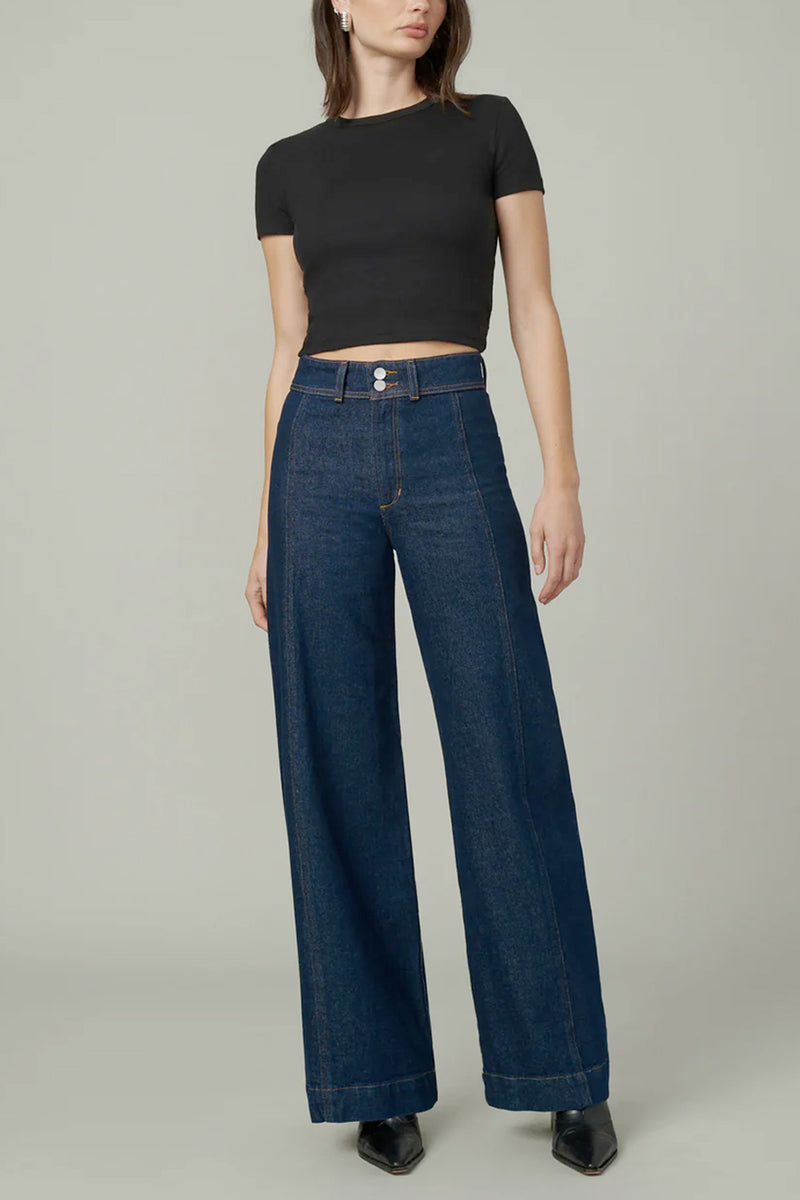 The Seamed Denim Trouser