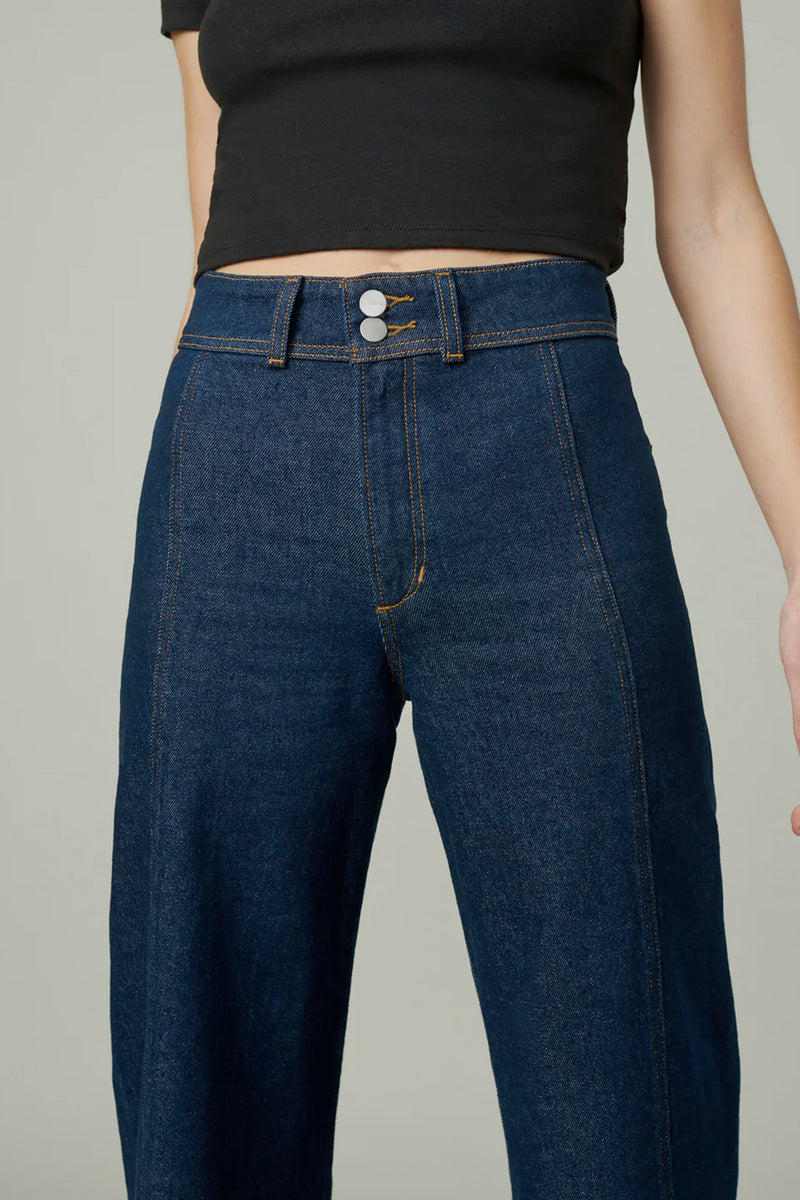 The Seamed Denim Trouser