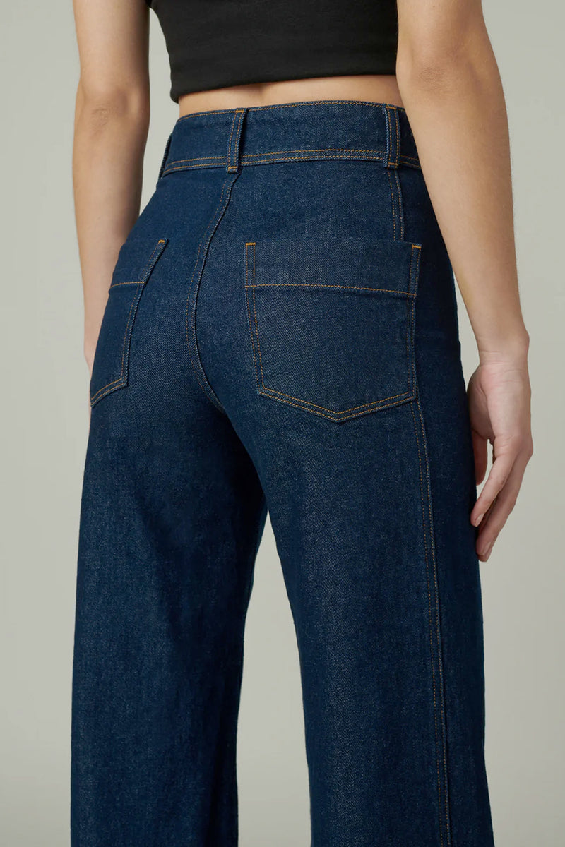 The Seamed Denim Trouser