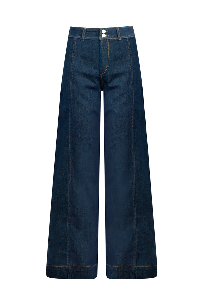 The Seamed Denim Trouser