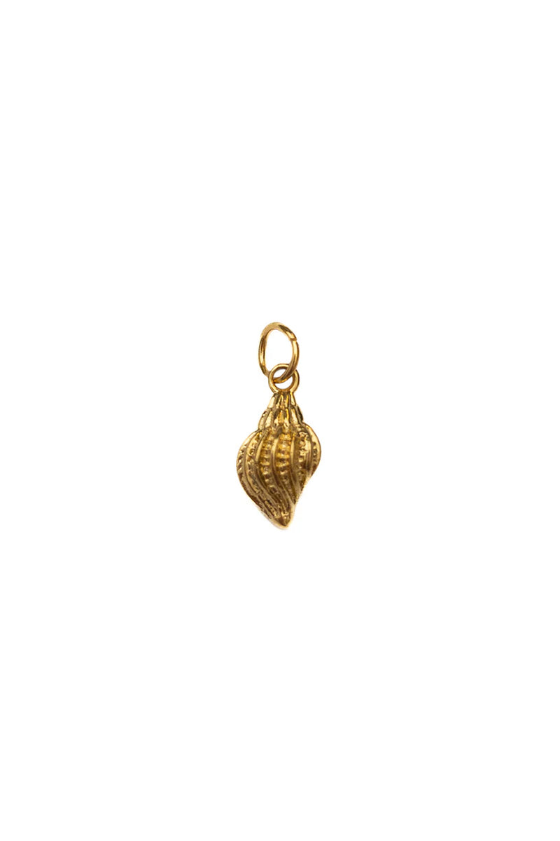 Gold Spiral Shell Charm