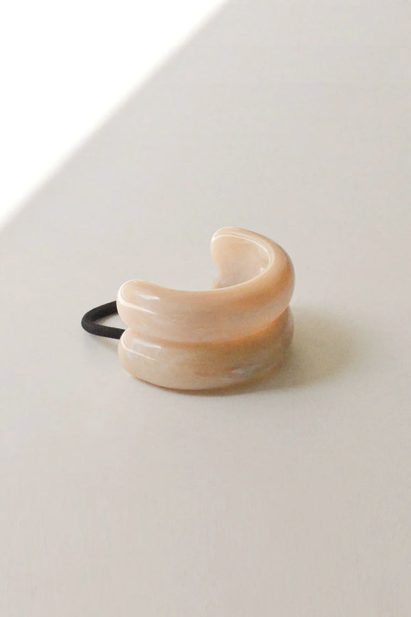 Wide Double Arch Resin Ponytail Hair Tie