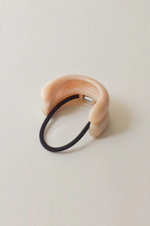 Wide Double Arch Resin Ponytail Hair Tie