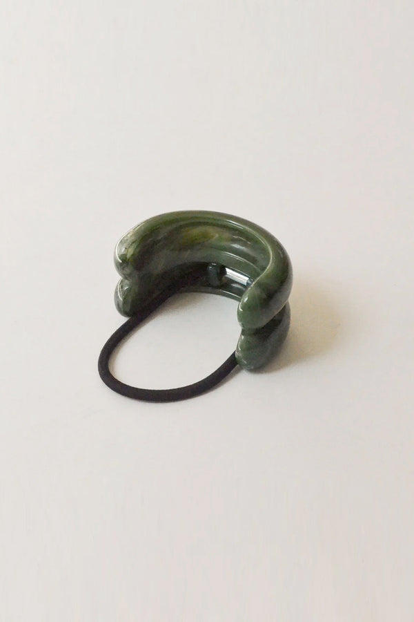 Wide Double Arch Resin Ponytail Hair Tie