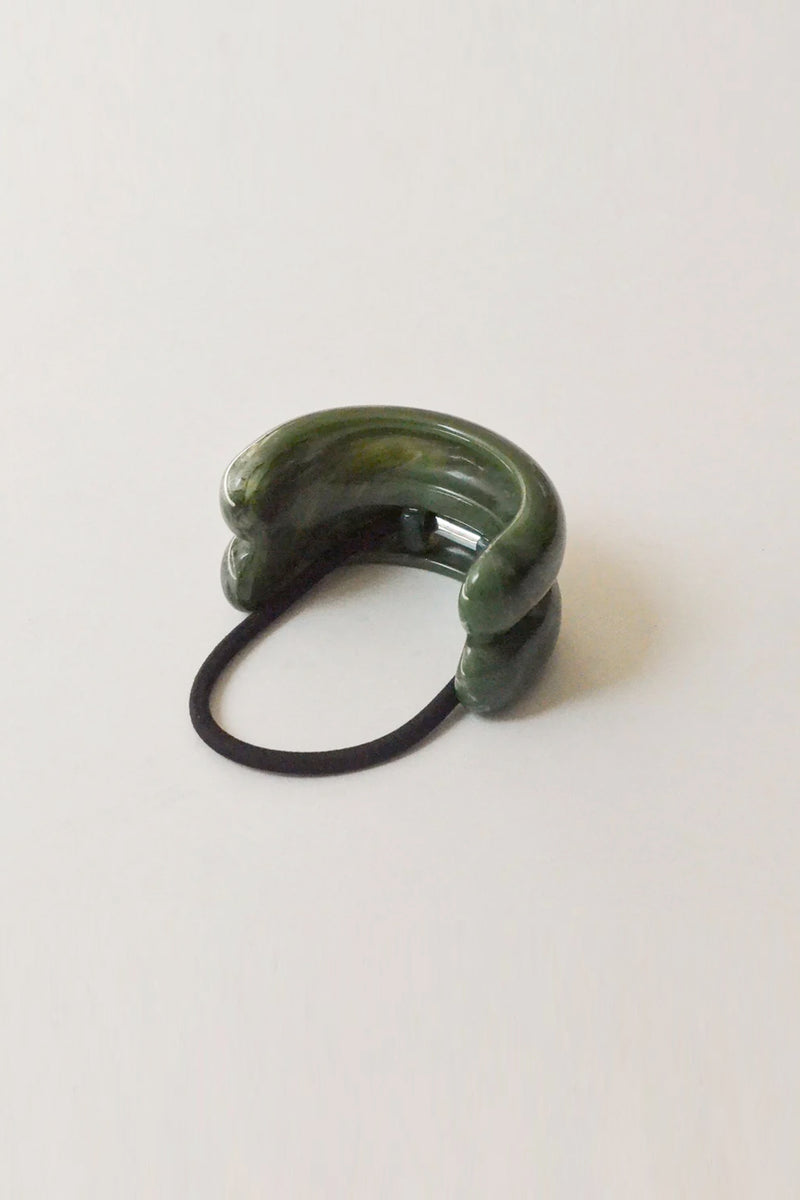 Wide Double Arch Resin Ponytail Hair Tie