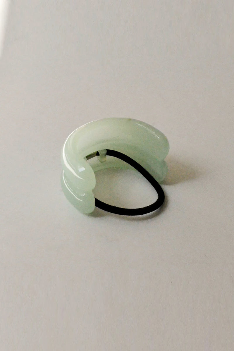 Wide Double Arch Resin Ponytail Hair Tie