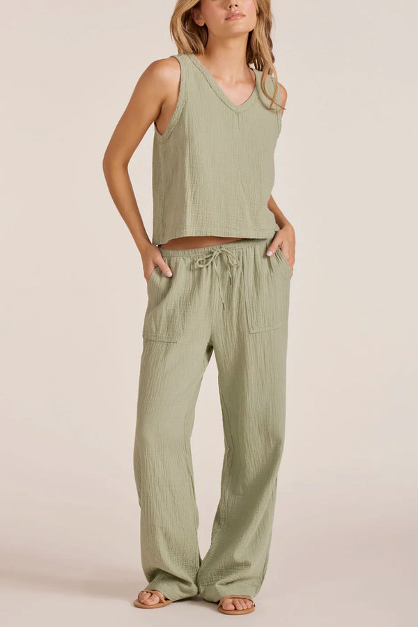 Wide Leg Small Waistband Pant