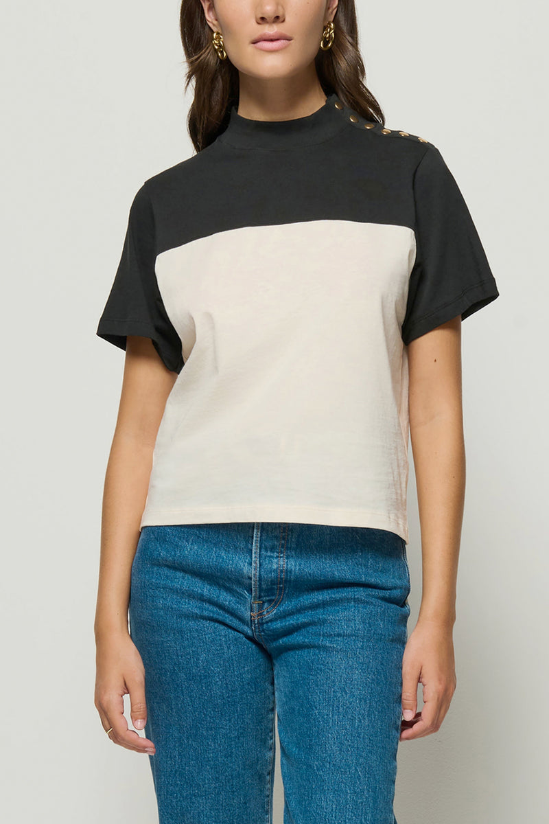 Yvette Mock Neck Tee