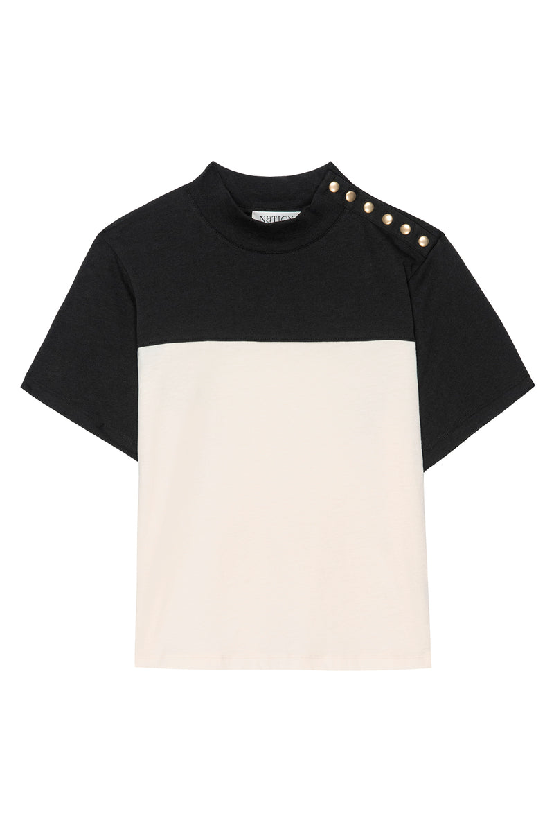 Yvette Mock Neck Tee